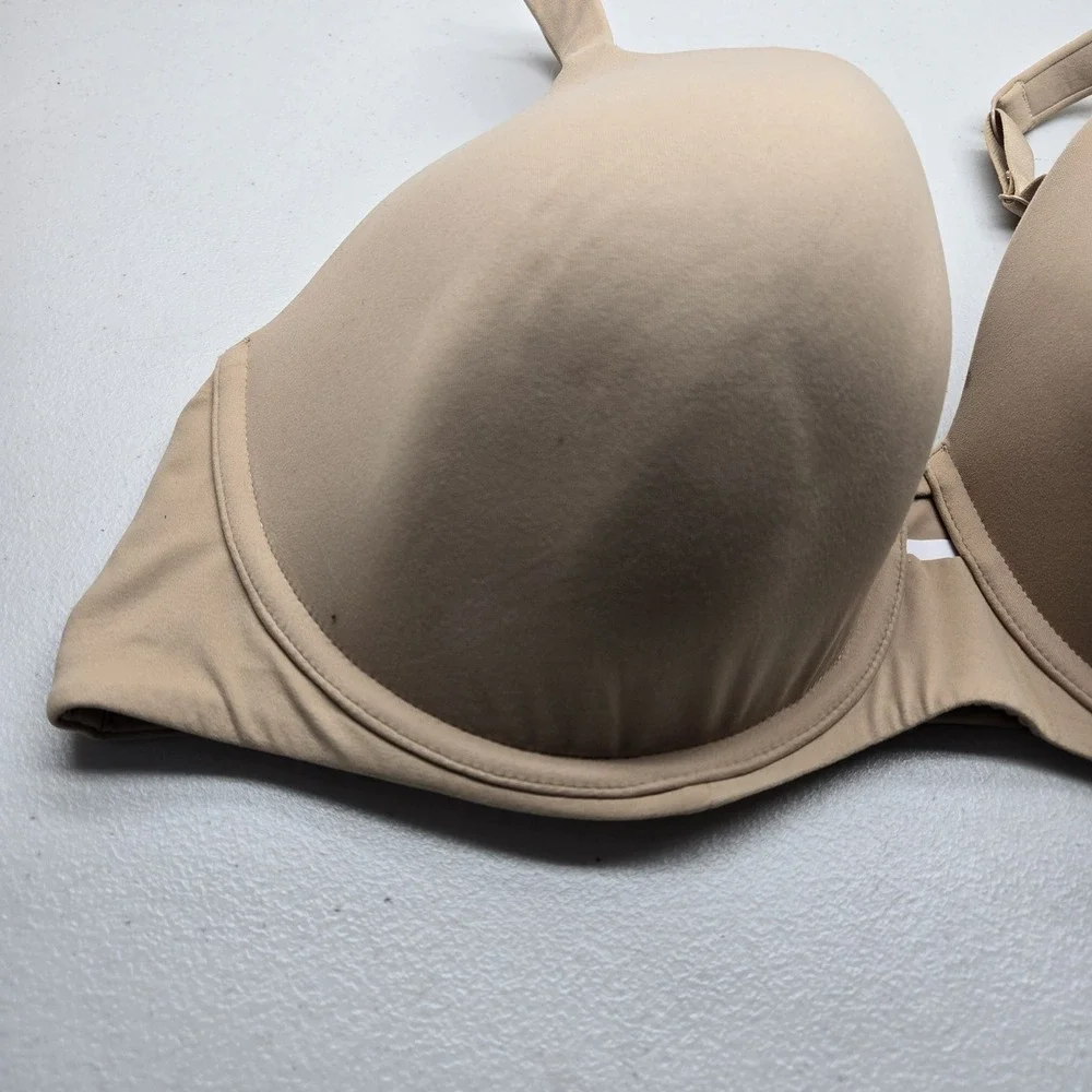 Ambrielle Women Bra 44DDD Beige Super Soft Full Coverage T Shirt Underwired